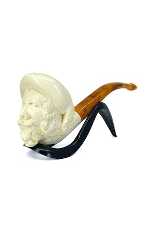 Lületaşı Pipo Doğal Lületaşı El Yapımı Özel Kutulu - Soylu Gravür İşleme