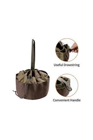 Tongxida 17 Cepli Gri Bahçe Alet Çantası - 11 Küçük + 6 Büyük - Çekmeceli Kapatma - Dayanıklı Taşınabilir Çanta