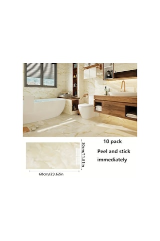 Kenpazar Sarı Mermer Desenli Alüminyum Plastik Duvar Sticker