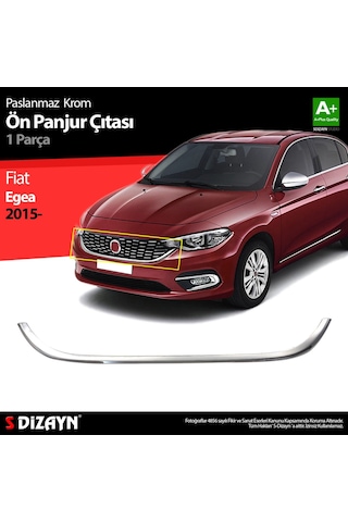 S-Dizayn  Fiat Egea Krom Ön Panjur Çıtası 2015-2020