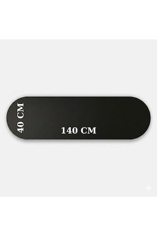 1 Adet Deri Runner-40x140 Cm-deri Masa Örtüsü Siyah