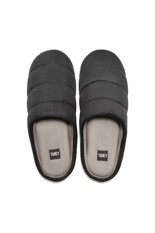 Twigy Adamo Erkek Ev Terliği Sessiz Taban Siyah Füme 41/46 AA0766 Füme - Siyah