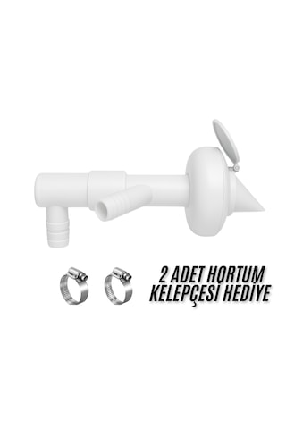 Çift Girişli Gider Çekvalf Adaptörü Ø50 Mm Çamaşır Bulaşık Maki