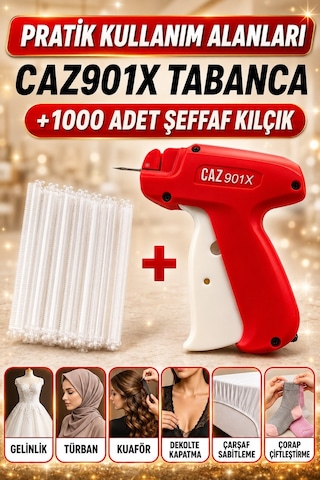 CADY Türban Gelinlik Tabancası 901x Ve 1000 Adet 10 Soket 5mm Naylon