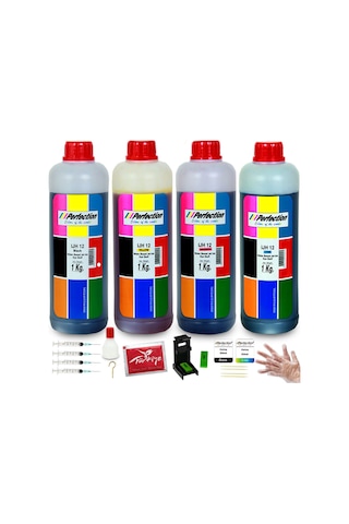 Perfection HP Deskjet 2620 2632 2633 2630 Uyumlu Kartuş Dolum Seti 4 x 1 KG