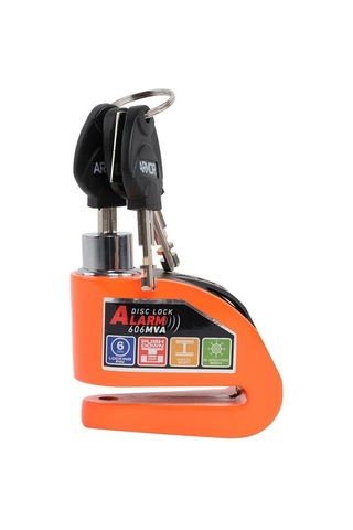 Armor 606mva 6 Mm Renkli Alarmlı Disk Kilidi - Turuncu Diğer