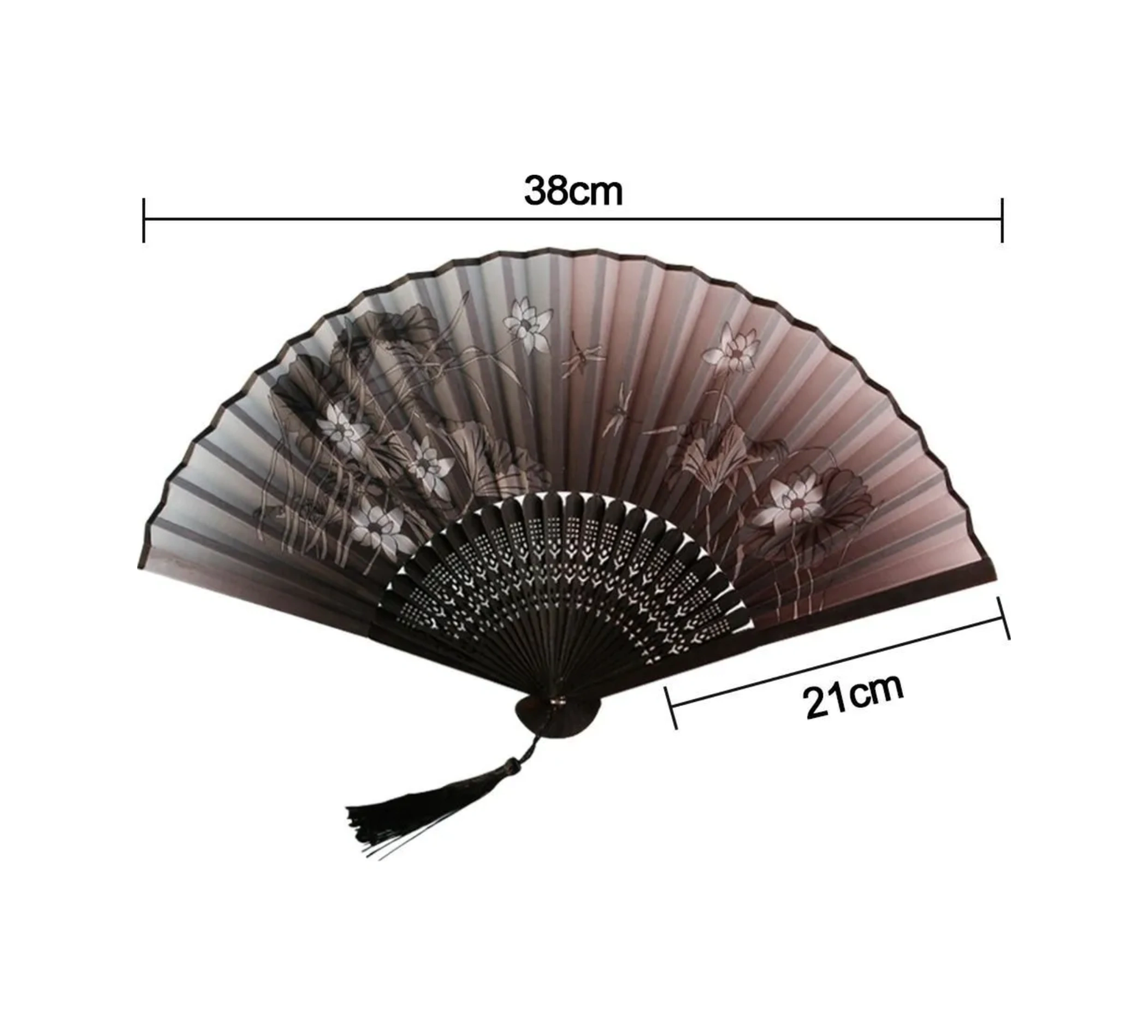 Folinda Dans Gösterileri İçin Porselen Dokulu Bambulu Katlanabilir Fantezi Feneri - Çin Ve Japon Stili Hediyelik Alet