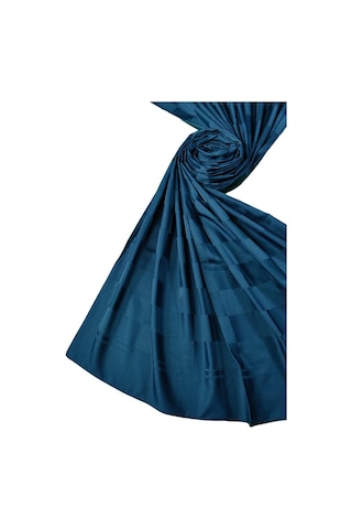 Mim Eşarp Emproyal Silver Jakar Dama Desenli Şal 75x190 Cm Lacivert