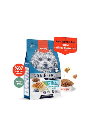 Wanpy Tahılsız Tavuklu 1.5 Kg Yavru Köpek Maması