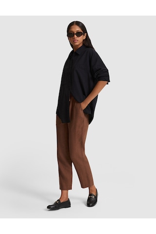 Pierre Cardin Kadın Kahverengi Pantolon Kanvas-chino 50321220-vr029