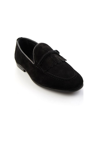Siyah Hakiki Deri Erkek Loafer Ayakkabı E01594034702 Siyah