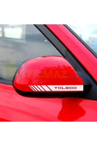 Seat Leon Ibiza Toledo Yan Dikiz Ayna Kapağı Şerit Sticker Etiket 20 X 2 Cm