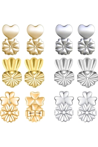 6 Çift Küpe Kaldırıcı Küpe Güvenli Arka Kısımlar Ayarlanabilir