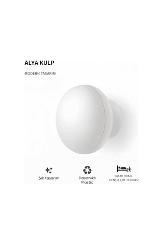 Alya Kulp Beyaz 8 Adet Mobilya Dolapyatak Odası Şifonyer Genç Ve Çocuk Odası Kulpu Beyaz