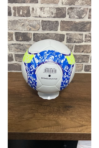 Futbol Topu Kaliteli Beyaz - Mavi - Sarı