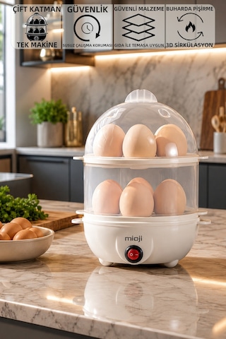 Mioji Mio EG8S 250 W Yumurta Ve Çok Amaçlı Buharlı Pişirici