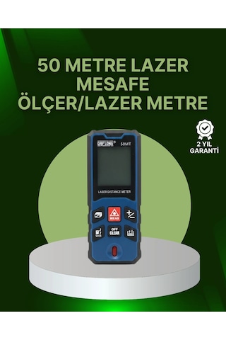 Mey Najmaddin 50 Metre Lazer Mesafe Ölçer Profesyonel Dijital Ölçüm Cihazı Najmaddin 0 - 300 MM
