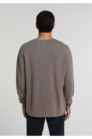 Colin's Colins Relaxed Fit Yuvarlak Yaka Düz Erkek Kahverengi Kazak Cl1082155 Q1.v2 Tpe Gri