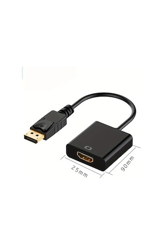 Displayport Dp To Hdmı Çevirici Adaptör - 1080p Full Hd Destekli, Monitor Ve Tv Aktarıcı Kablo