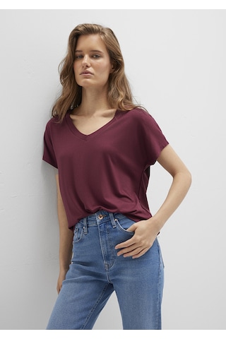 Mavi - V Yaka Bordo Basic Viskoz Tişört 167714-70393 Bordo