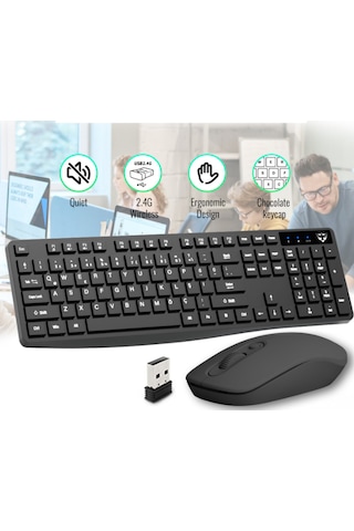 Emtu Life SC601 Kablosuz USB Q Klavye Mouse Set