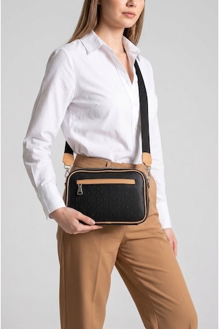 Just Polo Kadın Siyah-taba Ayarlanabilir Uzun Askılı Omuz Çantası-bd4023bd Siyah - Camel