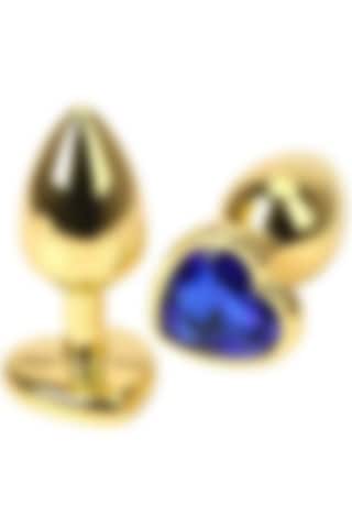 Fastieshop Kalp Mücevherli Çelik Gold Anal Plug - Küçük Boy