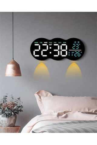 Akıllı Led Zamanlayıcı Saat Çift Alarm, Geri Sayım & Uzaktan Kumanda Özellikli Çok Renkli