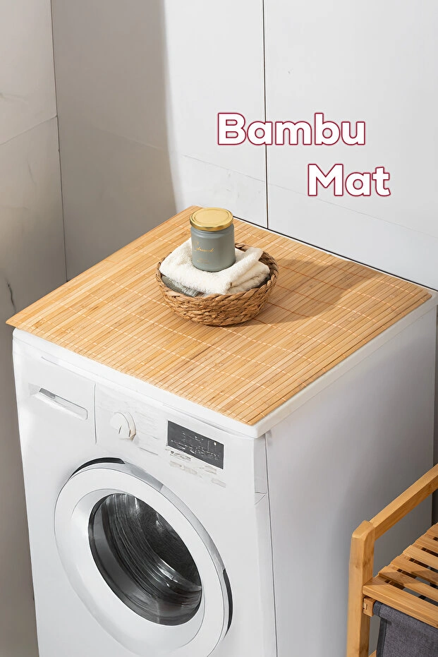 Mucit Home Bambu Kaydırmaz Tabanlı Banyo Paspası/matı 70 45cm Ahşap