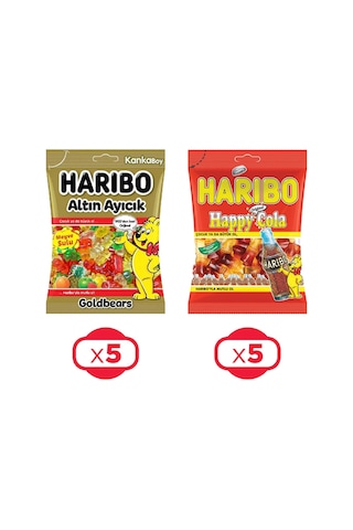 Haribo Altın Ayıcık ve Happy Cola 10 x 80 G
