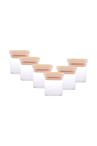 Emsan Arya Kare Küçük Saklama Kabı Sarı 6'lı