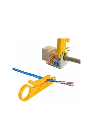 Kablo Soyma Aparatı Mini Tel Kesici Sıyırma Sıkma Zımba Aracı