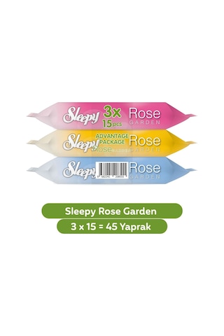 Sleepy Islak Havlu Cep Mendil 3 Lü Pk 15 Yaprak Travel Pk Rose/
