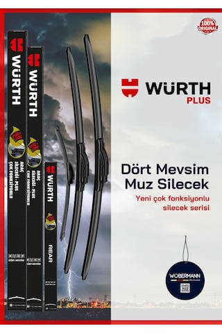 Wöbermann + Würth Opel Astra K 2015-2021 Ön Arka Muz Silecek Takımı