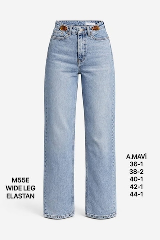 Miss Poem Kadın Yüksek Bel A.mavi Aksesuar Detaylı Wide Leg Jean Pantolon Açık Mavi Miss Poem Kadın Yüksek Bel A.mavi Aksesuar Detaylı Wide Leg Jean Pantolon Açık Mavi