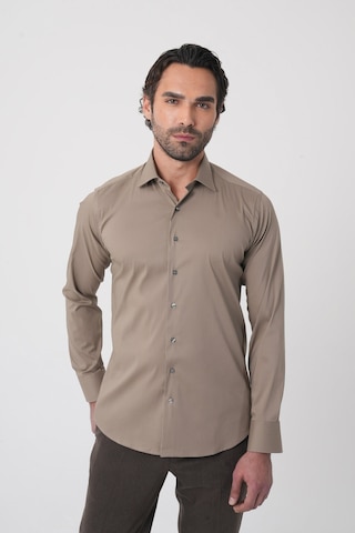 Bisse Regular Fit Klasik Yaka Cepsiz Açık Kahve Erkek Gömlek Gmkls4kc242059 10 Kahverengi