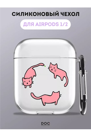 Designoncase Yavru Kedi Baskılı Airpods Uyumlu 1/2 Kılıfı 254373436 Beyaz