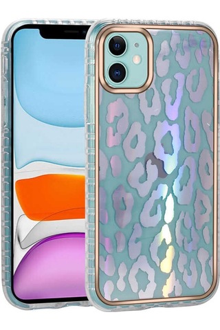Apple Uyumlu iPhone 11 Desenli Parlayan Transparan Zore Avva Kapak