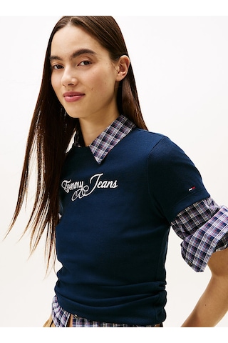 Tjw Slim Essential Logo T-shirt-12840 Mavi