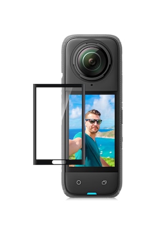 Insta360 X4 İçin Puluz 9h 2.5d Kavisli Hd Ekran Temperli Cam Filmi Şeffaf