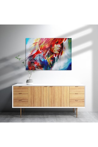 Cakasepetim Kızıl Saçlı Kız Dijital Sanat Ahşap Mdf Tablo