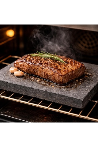 %100 Doğal Mangal Taşı I Barbekü Taşı I Pizza Taşı I 35x40x2 Cm