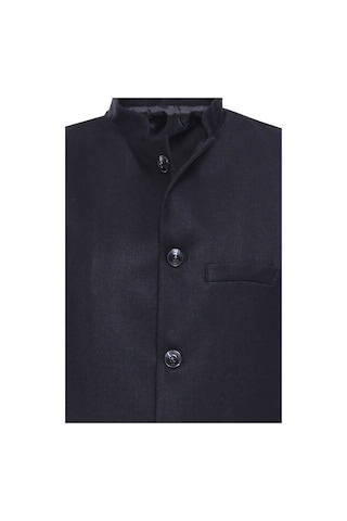 Siyah Hakim Yaka Kaşe Yelek 001