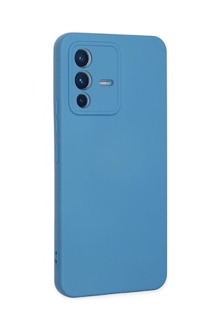 Newface - 14 - Vivo V23 5g Kılıf Nano İçi Kadife Silikon - Csmo-tex - - Mavi