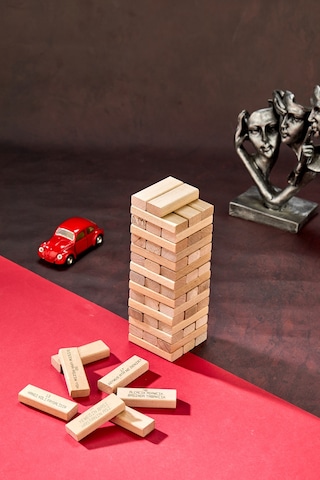 Bilmecelerle Tower Cezalı Jenga Keyifli Denge Oyunu 54 Parça