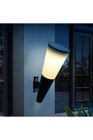 Pazly Güneş Duvar Lambası Dış Mekan Avlu Bahçe Koridor Gece Güvenlik Ip65 Su Geçirmez