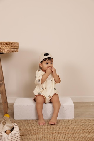 Zeytin Baskılı Oversize Tulum Bej