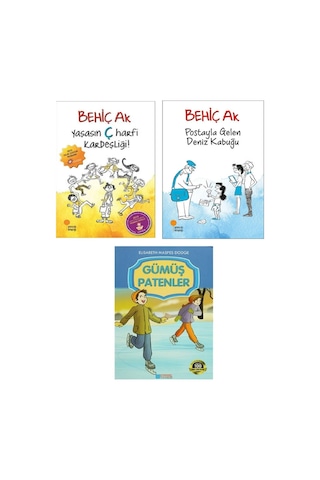 Postayla Gelen Deniz Kabuğu / Yaşasın Ç Harfi Kardeşliği / Gümüş Patenler - 3 Kitap Set