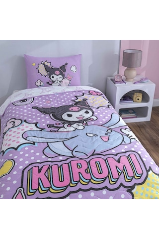 Lisanslı Kuromi Smile Tek Kişilik Yatak Örtüsü Seti 000000001000051962 Çok Renkli