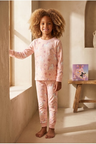 Katia&bony Kız Çocuk Unicorn Desenli Kutulu Pijama Takımı Pembe
